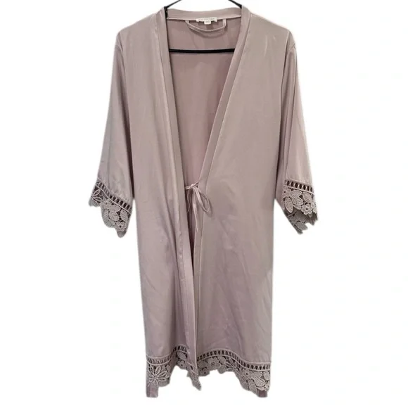 Le Rose Bridesmaid Light Pink Lace Robe Size M/L - Picture 3 of 6